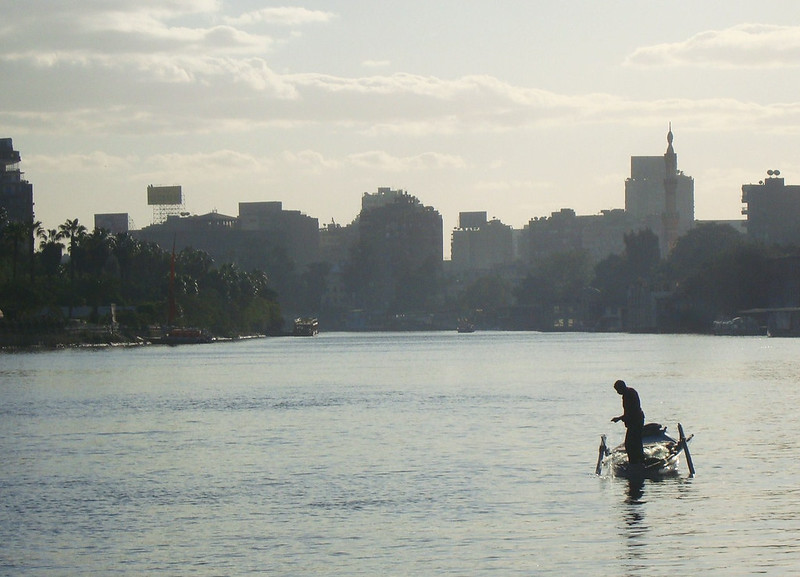 Fischer am Nil in Kairo Ägypten
