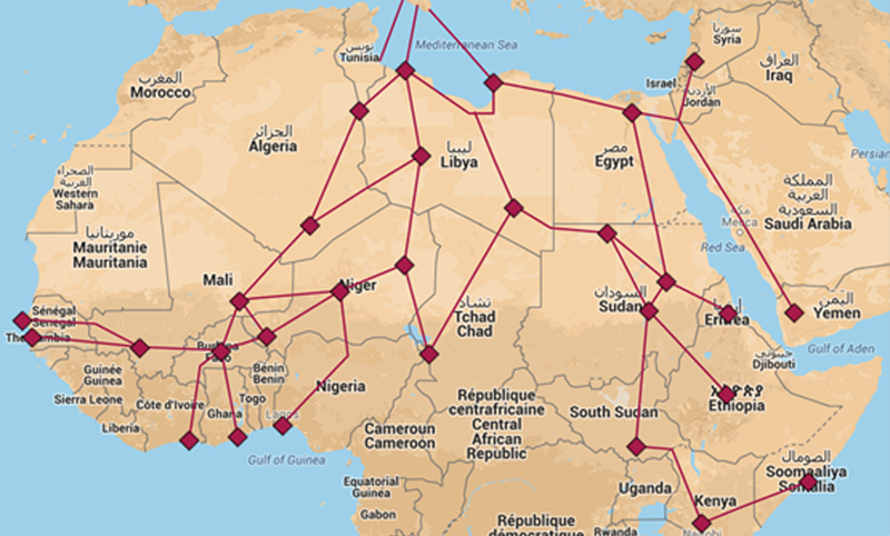 Migrationsrouten in Afrika