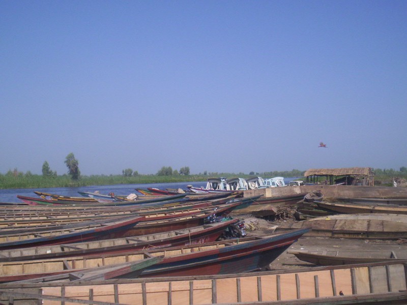 Der Tschadsee-Ufer bei Baga in Nigeria