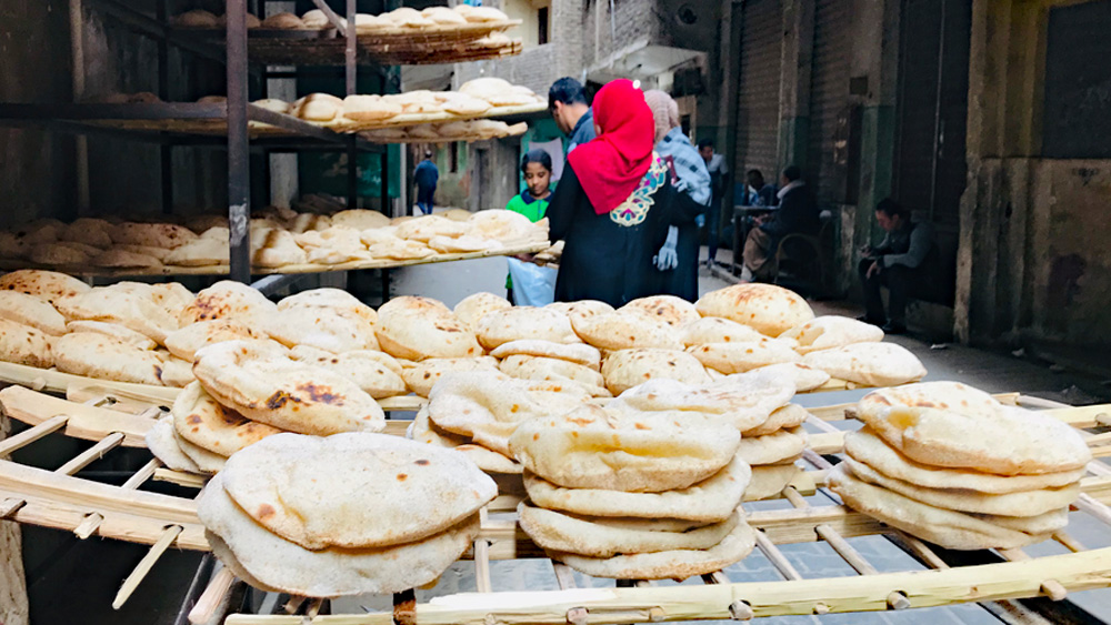 Brotverkauf in Kairo Ägypten