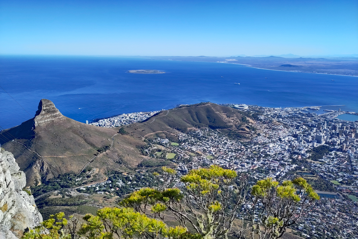 Blick auf Kapstadt vom Tafelberg, Südafrika