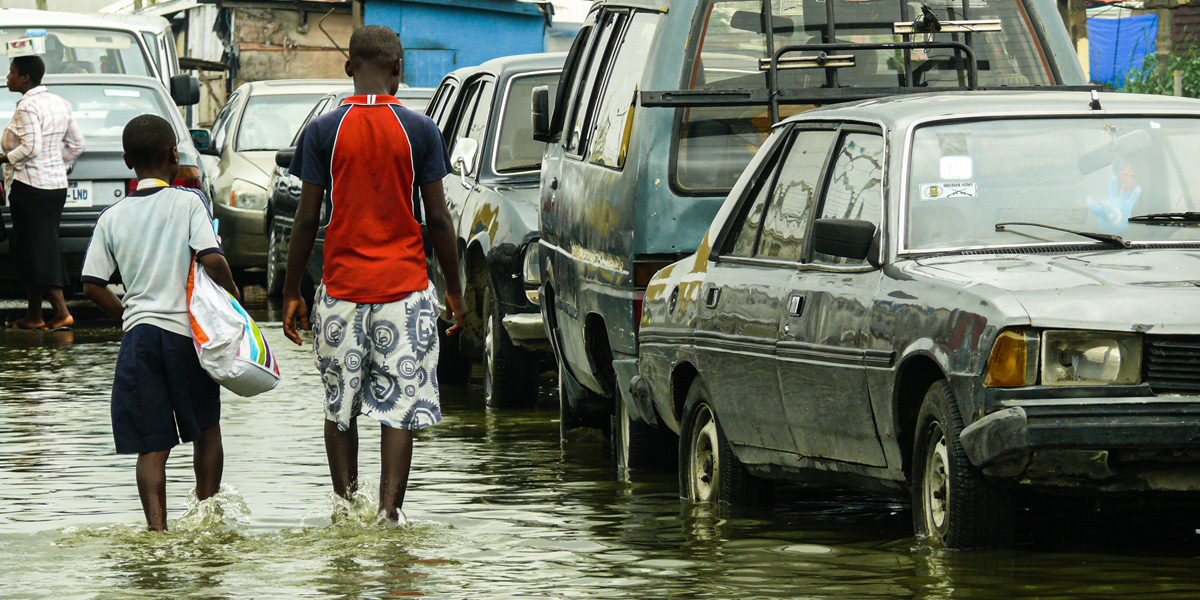 Hochwasser in Lagos, Nigeria - Bild: Shutterstock