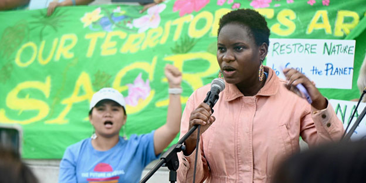 Hilda Flavia Nakabuye beim Klimastreik in New York am 20. September 2024 (Bildquelle: IPS)