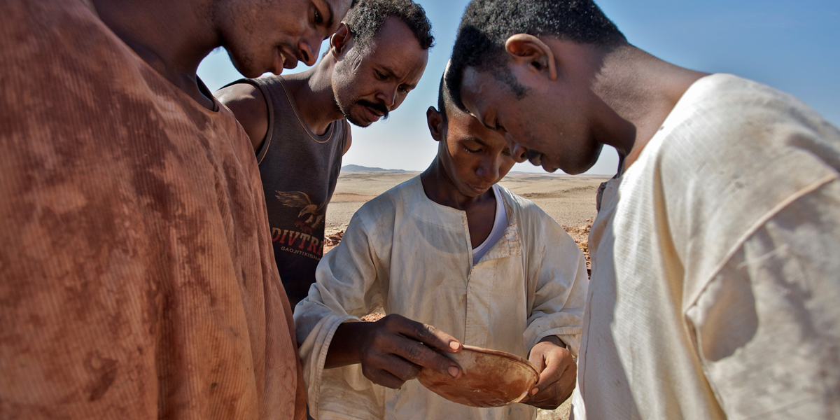 Goldsucher im Sudan