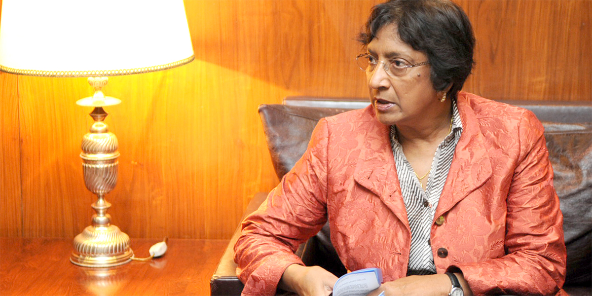 Navi Pillay als UN-Hochkommissarin für Menschenrechte bei einem Besuch in Brasilien am 12. November 2009.